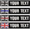 2PCS Customizable Name Patches with Hook Fastener，Personalized Tactical Morale Embroidered Name Tapes with British Union Jack Flag Patch for Hats Caps Bags Backpacks Tactical Vest Military