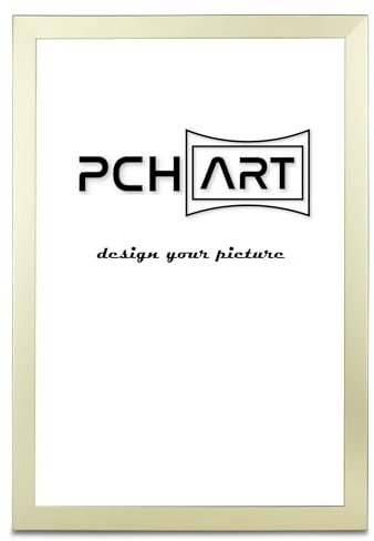 PCH[art] Bilderrahmen New Alaya | Farbe: Gold | Größe: 60x80 cm | zeitloser und schlichter Rahmen für Poster, Fotos und Portraits