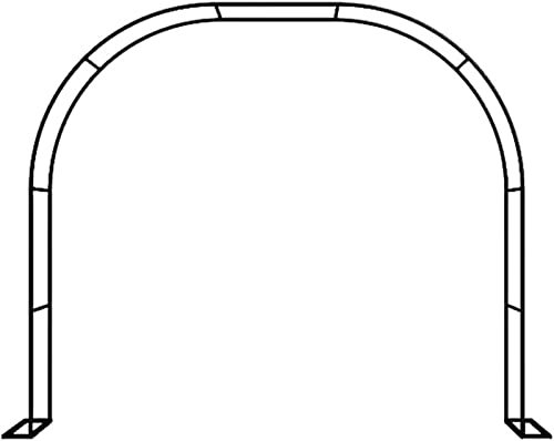 QGBOXDSV Rosenbogen, Garten-Torbogen Aus Metall, Pergola Rankhilfe Verzinkt Rost, Laubengang Rankgestell Mit Sockel Für Verschiedene Kletterpflanzen, Einfache Montage, 6 Größen,350x220x40CM
