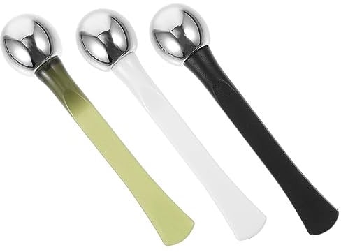 Beatifufu 3pcs Eye Massager Tool Facial Spoon End under Eye Massager for Wrinkle Removal Dark Circles Relief Beauty Stick for Skin Care