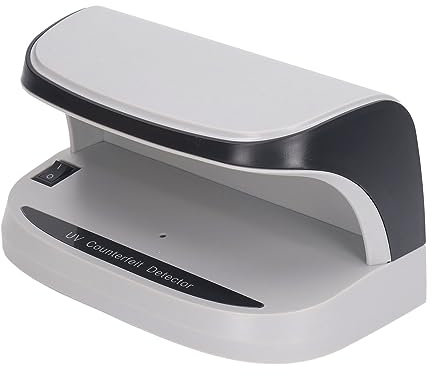 Detector de Dinero de Billetes Falsos UV, Detector de Moneda Externo Batería Portátil Detector de Billetes Falsos Ultravioleta Moneda para Cheque Pasaporte Tarjeta de Crédito