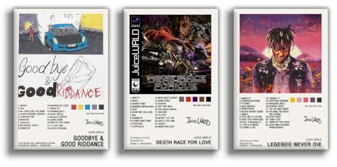 NebulaNova 3pc Juice music Album Posters Leinwand Poster Schlafzimmer Dekoration Landschaft Büro Raumdekoration Geschenk Unframe 12x18inch(30x45cm)