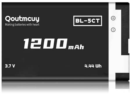 BL-5CT akku,1200mAh Li-Ion Ersatzakku für Nokia 5220 5630 6303 6730 3720 C3-01 C5-00 C6-01 Akku kompatibel