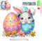 Starnearby DIY Diamond Painting Ostern Deko, Ostern Malerei Ostereier Tischdeko, Diamant Painting Kaninchen, Diamant Malerei Frühling Ornamente Festliches Geschenk Ostern (Hase A)