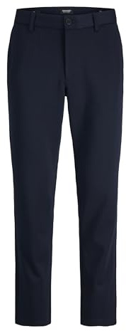 Jack & Jones Chino Hose Herren Regular Fit – Chinohose Männer aus Recyceltem Polyester – Klassische Performance Pants Herren Hose mit Stretch, Mid Rise, Umschlag-Saum