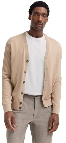 bugatti Herren Cardigan 7650-85520D | Modern Fit V-Ausschnitt Knopfleiste aus weichem Baumwolle-Kaschmir-Mix