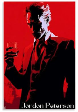 YRUAWRH Jordan Peterson Kunstposter, Wandkunst, ästhetisches Cover, Leinwand, Vintage-Poster, dekoratives Gemälde für Schlafzimmer, Wohnzimmer, 30 x 45 cm, ungerahmter Stil