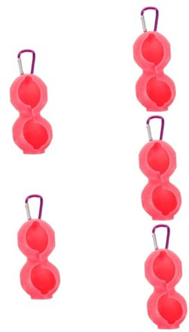 Toyvian 5pcs Outdoor Golf Ball Sleeve with Buckle Design Portable Golf Ball Protector for and Access