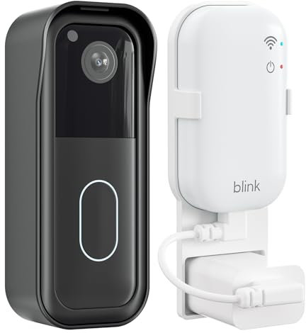 Blink Doorbell Mount for All-new Blink Video Doorbell, with Outlet Wall Mount for Sync Module Core,No Drilling No Screws Camera Mounting Kits, Easy to Install for Blink Doorbell/Outdoor System