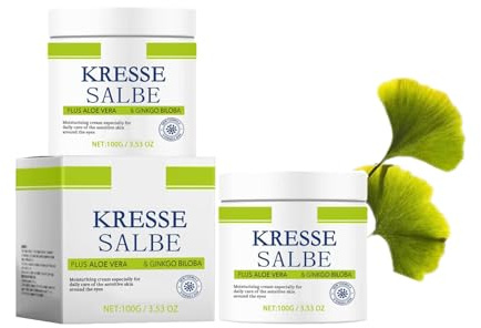 Kressesalbe, Pigmentflecken Entferner, Kressesalbe Altersflecken Entfernen, Gesichtscreme Gegen Altersflecken, für Trockene, Alternde Haut, Feuchtigkeitsspendender Kressewirkstoff (2PC, 200g)