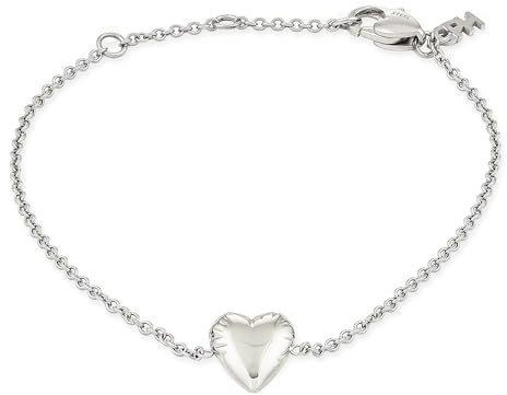 Copenhagen STUDIOS Bracelet Balloon Hearts - filigranes Armband für Damen mit Herzanhänger aus poliertem Edelstahl - verstellbare Länge - wasserfest