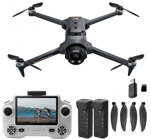 RC-Quadrocopter, (GPS Drohne mit Live-Display-Controller, 180° verstellbare Kamera, Hindernis- & Bodensensor), Optical Flow, automatischer Rückkehr & Airdrop-Modul
