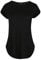 Fashion Star Womens Plain Stretchy Curved Hem Jersey T-Shirt Black Plus Size (UK 24/26)