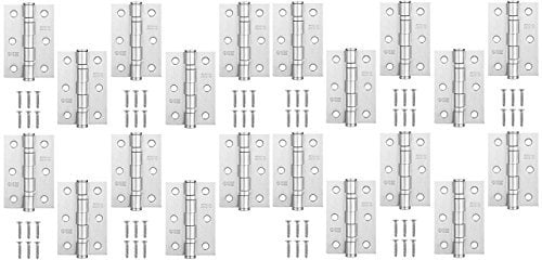 Zoo Hardware ZHS32SC 3 75mm Ball Bearing Hinges Satin Chrome Suit Internal Doors Pair (10)