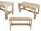 badelaune Saunahocker 60x35x H40cm Saunabank Saunaliege Saunatreppe Holzliege Saunaaufstieg Holzbank