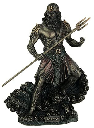 Veronese Poseidon-Statue, Metallic-Bronze-Finish