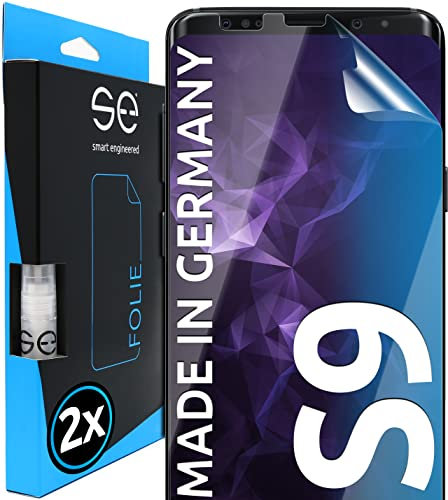 2x se® 3D SCHUTZFOLIE Transparent für Samsung Galaxy S9,Selbstheilend, 100% Fingerabdruck & FaceID kompatibel, einfache blasenfreie Installation, Ultra-Klar, Stoß-Kratzfest, aus Deutschland