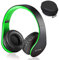 Bluetooth Headphones Over-Ear, Foldable Wireless and Wired Stereo Headset Micro SD/TF, FM for Cell Phone, PC, Soft Earmuffs & Light Weight for Prolonged Wearing Travel Office Home