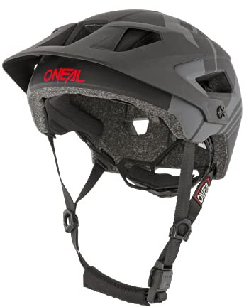 O'NEAL | Mountainbike-Helm | Enduro All-Mountain | Belüftungsöffnungen für Kühlung, Polster waschbar, Robustes ABS | Helmet Defender Nova | Erwachsene | Schwarz Grau | Größe S M