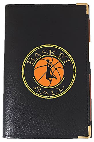 Syl'la Sport Protection Porte Carte Grise papiers Voiture permis Noir en Cuir pour Homme ou Femme (Basket)