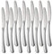 SUNSENGEUR Dessert Knives,18/10 Heavy-Duty Stainless Steel Cake Knife Set of 12 for Commercial Kitchen Oval-Shaped- Great for BBQ Weddings - Dinners - Parties All Homes & Kitchens (Silver)