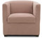 DOMO. collection Sessel Bob FK, kleiner Retro-Sessel mit Armlehnen und Federkern, Polstersessel, Cocktailsessel, Loungesessel, 73 x 75 x 69 cm (BxTxH), Webstoff in rosa