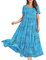 YESNO Damen Kleider Freizeit Lose Sommerkleid Lang Boho Maxikleid für Rundhals Strandkleid Blumenkleid XL EJFDE CR44