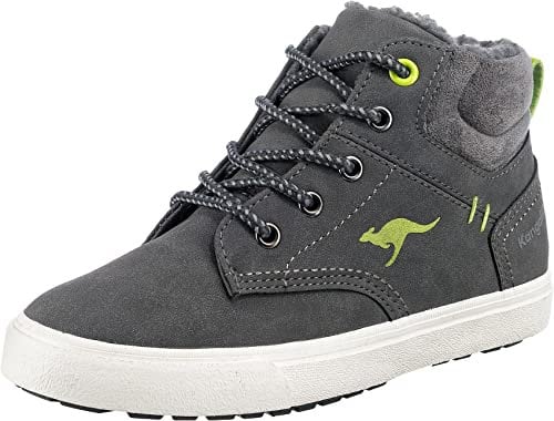 KangaROOS Unisex Kinder KAVU X Sneaker, Steel Grey Lime, 31 EU