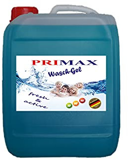 Primax Universal Vollwaschmittel Gel, 10 Liter für Familien mit Kindern, Reinheit, Strahlende Wäsche und Frische für Ihre Wäsche - Waschgel im Familienpack Primax Meeresbriese