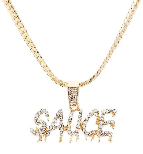 metaltree98 - Men's Hip Hop Salsa Pendant Necklace, 20/24, MCP 1434G, Pequeño, Brass Plated, unknown