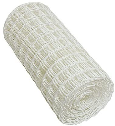 White 50mm 0.5m x 5m Climbing Plant Support Plastic Garden Mesh Trellis Fence