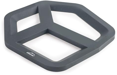 LACOR 63043 Platzdeckchen Unite, Silikonschutz, Arbeitsflächenschutz und Jede Oberfläche, hitzebeständig, flexibel und rutschfest, 16 x 16 cm, grau, Silikon | Langlebiges Profi-Utensil; entwickelt für optimale Leistung und schnelle, unkomplizierte Reinigung in der Spülmaschine
