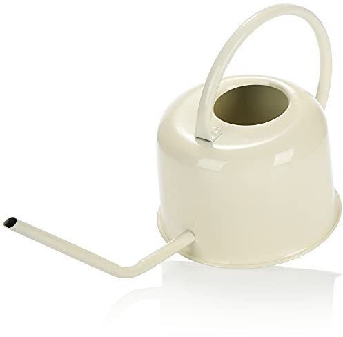 com-four® Gießkanne 1L, schöne Langhals-Gießkanne, zum Gießen und Düngen von kleinen & mittelgroßen Zimmerpflanzen, für Büro, Wohnung & Wintergarten (Gießkanne - 1L - weiß)