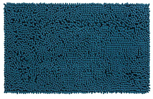 PANA® Premium Chenille Badematte (60x100 cm) • Badteppich aus besonders weichen Fasern • Saugstark & waschbar • Duschvorleger, Badvorleger, Badezimmerteppich • Farbe: Petrol