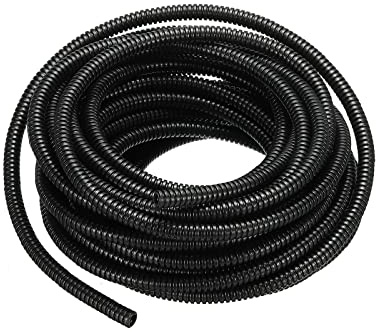 DMiotech 7mm x 5mm x 8 m PVC No Dividido Corrugado Tubo Interior Exterior | Cable Gestión, para Envoltura Ordenado Oficina Jardín