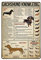 30 x 20 cm, Dackel-Wissen, Vintage-Blechschild, Metall-Kunstdruck, Poster für Wanddekoration, Plakette für Bar, Café, Club