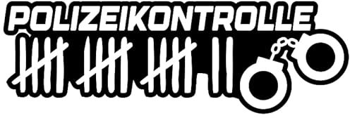 KLEBEKÖNIG Polizeikontrolle! 20x6,5cm Auto Aufkleber Heckscheiben Sticker Tuning Autoaufkleber Jdm