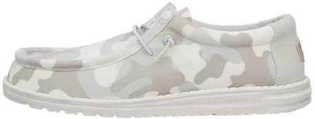 HEYDUDE Wally Washed Camo - Zapatos Estilo Mocasín para Hombre, Greyscale Desert Camo, 44
