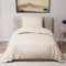 Dreamzie - Bettwäsche Set 135x200 cm mit 1 Kissenbezügen 80x80 cm Beige - Bettbezug 135x200 Einzelbett aus 100% Mikrofaser - Zertifiziert ohne Chemikalien (Oeko TEX)