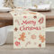 Bonhause Tischläufer Weihnachten Lebkuchen Tischläufer Plätzchen Winter Küche Esstisch Dekoration für Drinnen Draußen Urlaub Party Waschbar Wohnkultur Tafeltuch (33 x 183 cm)