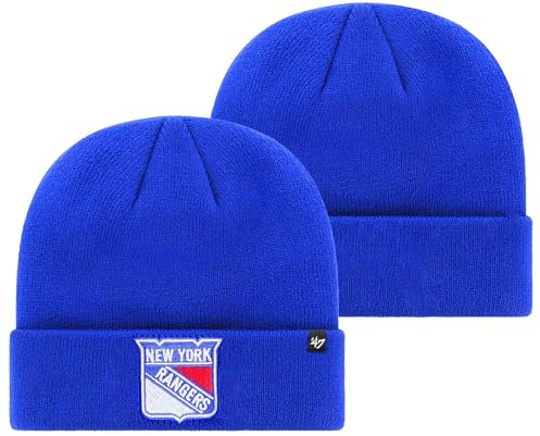 47 MLB Beanie-Mütze für Erwachsene, mit Bündchen und Bündchen, Team-Farbe, Einheitsgröße, New York Rangers, Einheitsgr��e