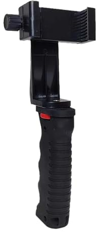 Ronyme Handlegrip Spiegellose Halter Tragbare Kamera Stabilisator Griff mit Clip, Griff für DSLR-Kameras und Handy, Schwarz