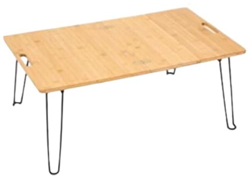 LXYDPZ Klappbarer Campingtisch, Picknicktisch aus Bambusholz, ultraleichter Campingtisch, Aluminiumbasis mit Aufbewahrungstasche für Partys und Veranstaltungen (Vier)