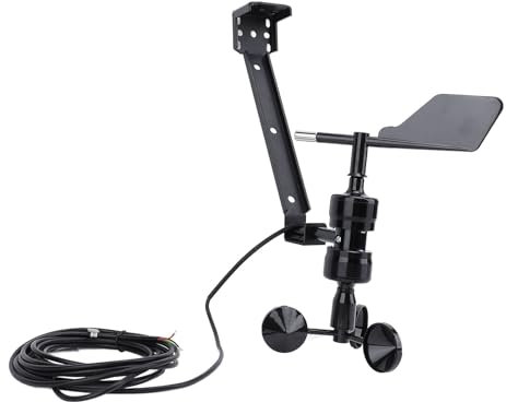 Haofy Capteur de Direction de Vitesse du Vent avec Vent ABS, Anémomètre Professionnel pour l'environnement