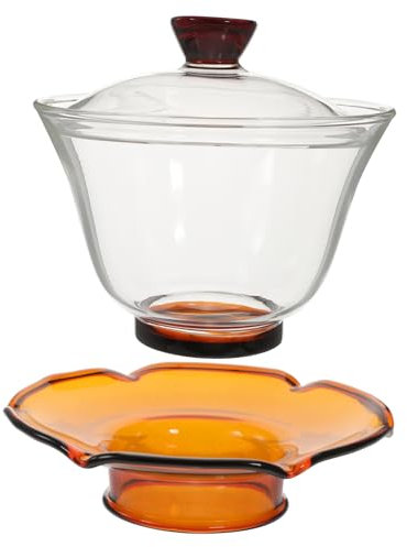 COLLBATH Bol À Thé En Verre Avec Couvercle Tasse À Thé Chinoise Délicate