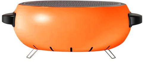 Tuxxjzm Barbacoa de carbón vegetal para interiores, barbacoa de carbón vegetal de mesa, parrilla redonda de carbón vegetal, horno de incienso de acero inoxidable, estilo coreano para picnic,
