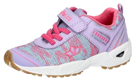 Lico Unisex Kinder Barney Hallenturnschuhe, Lila Rosa Türkis, 33 EU