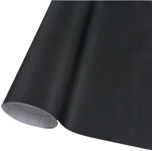 DUANSIYU Autofolie Gebürstetes Aluminium Vinyl Wrap Film Matt gebürstet Metallic Car Wrapping Folie Aufkleber for Auto Motor Computer Car Wrapping Folie(Noir,50x100cm)