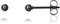 Titan Ohrstecker Hypoallergen Damen Herren Mädchen G23 Titan Ohrringe Schwarz Kleine Kugel Ohrstecker 3mm