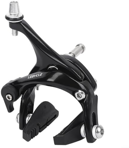 Gettimore Pinze freno per bici, in lega di alluminio, ricambio per pinza freno 47-57 mm, corsa regolabile, per la maggior parte delle biciclette, bici da strada, (clip anteriore nera)